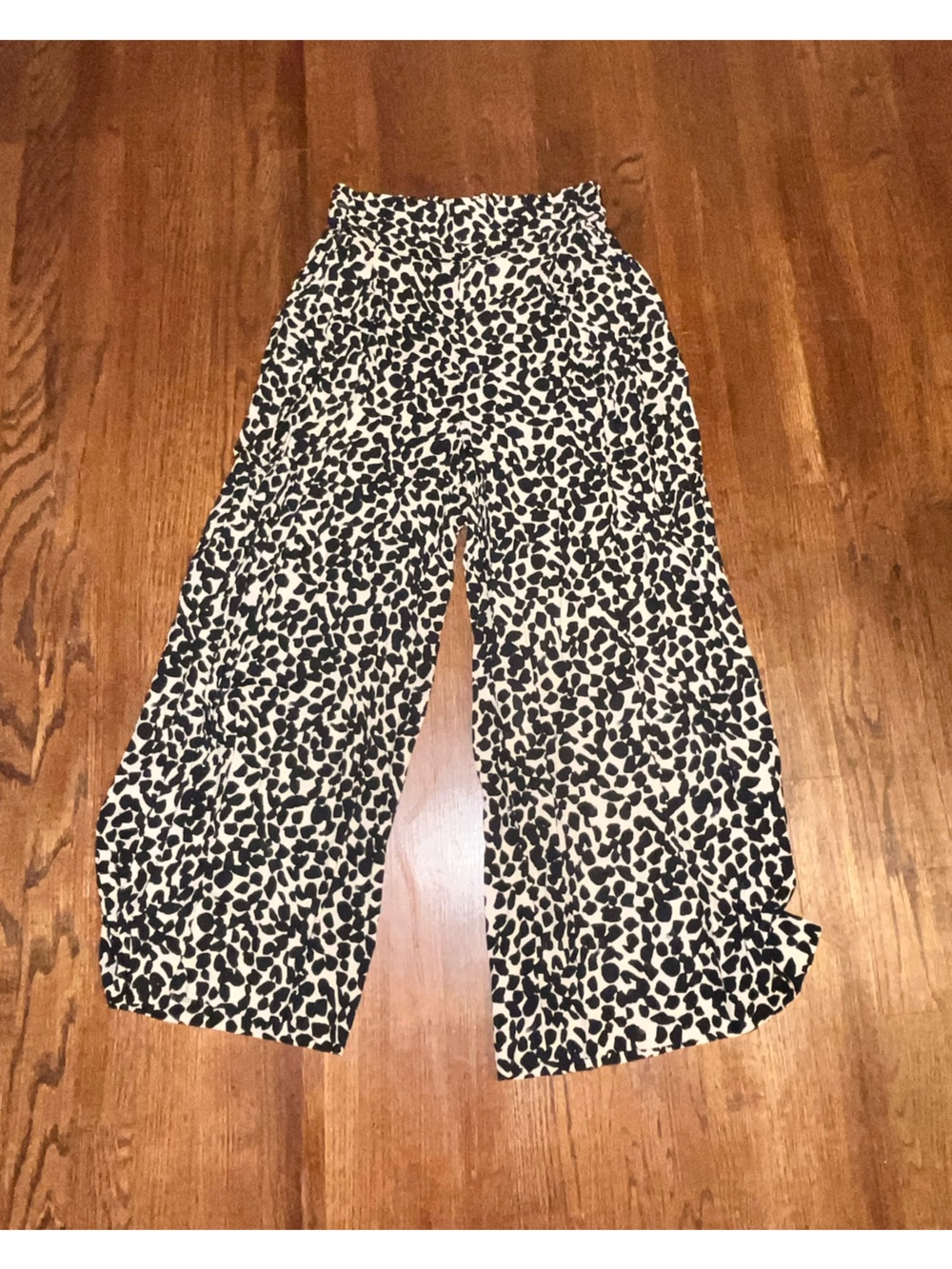 H&M Black and White Wide Leg Pants